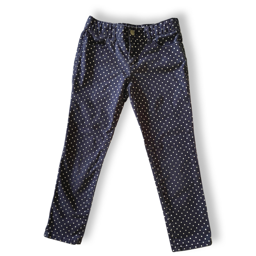 Gap Kids Navy Polka Dot Super Skinny Jeans - Size 8
